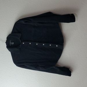 Black Corduroy High-Low Shacket